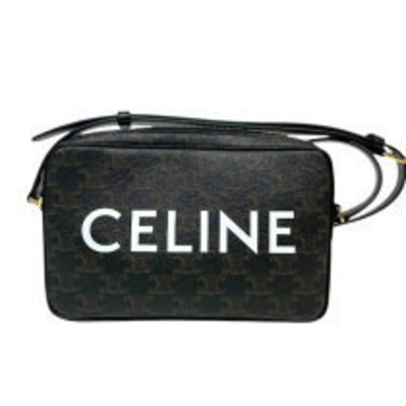 Celine Messenger Bag Black Triomphe Canvas - Picture 1 of 7
